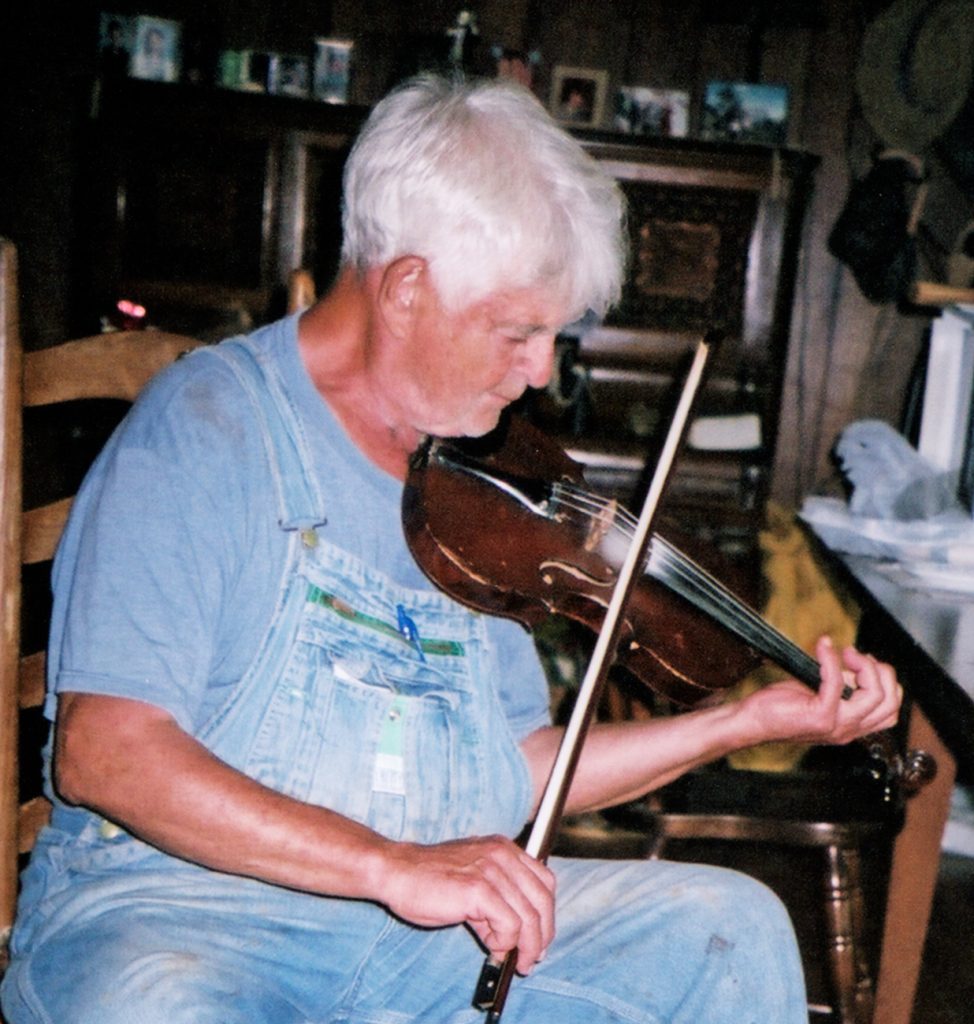 Old-time fiddler George Cecil McLeod of Leakesville.