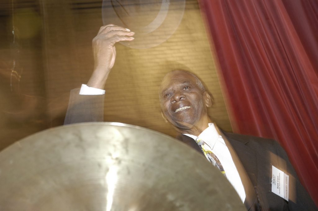 Drummer Sam Carr taking a bow at the 2007 Governor’s Awards for Excellence in the Arts program, Jackson.