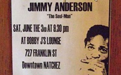 Poster celebrating release party for CD compilation of Anderson’s old singles.