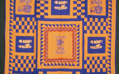 "Steve McNair's Heisman Quilt." Steve McNair, now quarterback for the NFL's Tennessee Titans, was a star player at nearby Alcorn State University (photo by David Crosby).